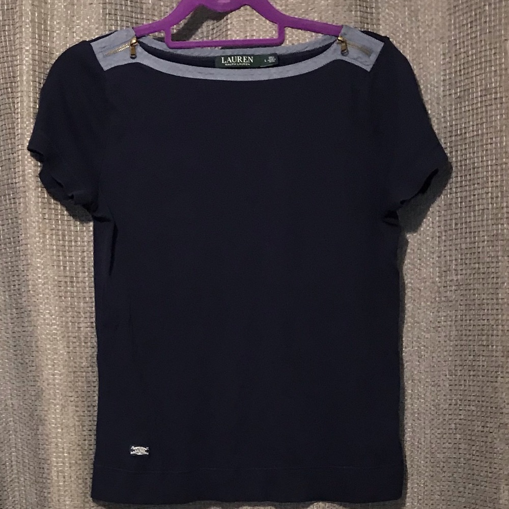 LAUREN- RALPH LAUREN blue tshirt size large